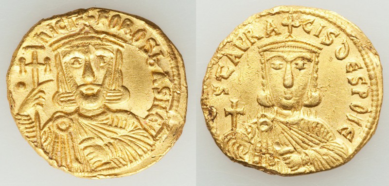 Nicephorus I and Stauracius (AD 803-811). AV solidus (19mm, 4.37 gm, 7h). XF, ex...