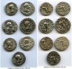 ANCIENT LOTS. Oriental. Indo-Greek Kingdoms. Bactria. Lot of seven (7) AR drachms. Fine-VF. Includes: Various rulers, Obverse: (2) helmeted, (1) Heroi...