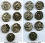 ANCIENT LOTS. Oriental. Indo-Greek Kingdoms. Bactria. Lot of seven (7) AR drachms. Fine-VF. Includes: Various rulers, Obverse: (2) with kausia, (4) dr...
