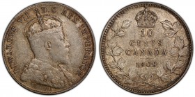 Edward VII 10 Cents 1908 AU55 PCGS, Ottawa mint, KM10.

HID09801242017