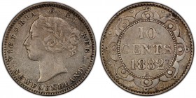Newfoundland. Victoria 10 Cents 1882-H XF45 PCGS, Heaton mint, KM3.

HID09801242017