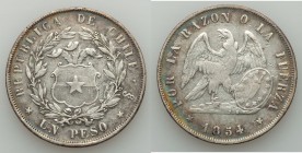 Republic Peso 1854-So VF, Santiago mint, KM129. 37.4mm. 24.59gm. 

HID09801242017