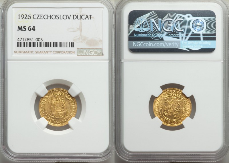 Republic gold Ducat 1926 MS64 NGC, KM8.

HID09801242017