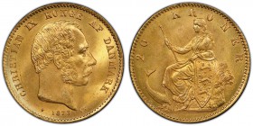 Christian IX gold 20 Kroner 1873 HC-CS MS65 PCGS, Copenhagen mint, KM791.1. AGW 0.2593 oz.

HID09801242017