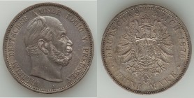 Prussia. Wilhelm I 5 Mark 1876-A XF, Berlin mint, KM503. 38mm. 27.74gm. Gunmetal and red-gold toned, sharp edges and clean surfaces. 

HID09801242017