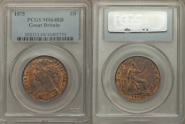 Victoria Penny 1875 MS64 Red and Brown PCGS, KM755, S-3954. 

HID09801242017