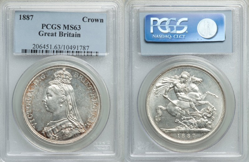 Victoria Crown 1887 MS63 PCGS, KM765, S-3921. 

HID09801242017