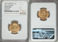 Victoria gold Sovereign 1855 AU Details NGC, KM736.1, S-3852. Variety with W.W. incuse on queens trunction. AGW 0.2355 oz.

HID09801242017