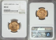 Victoria gold "Shield" Sovereign 1870 MS62 NGC, KM736.2, S-3853. Die # 115. Lamination near die #. AGW 0.2355 oz.

HID09801242017