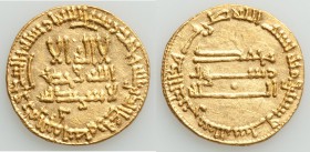 Abbasid. temp. al-Mahdi (AH 158-169 / AD 775-785) gold Dinar AH 166 (AD 782/3) XF, No mint (likely Madinat al-Salam), A-214. 19mm. 4.26gm.

HID0980124...