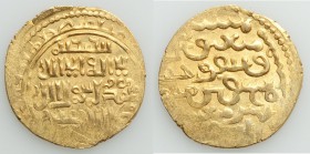 Ilkhanid. Baydu (AH 694 / AD 1295) gold Dinar AH 694 (AD 1295) XF, Tabriz mint, A-2164, Diler Ba-248. 22.6mm. 4.44gm. Areas of weak strike. 

HID09801...