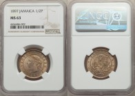 British Colony. Victoria 1/2 Penny 1897 MS63 NGC, Royal mint, KM16. 

HID09801242017