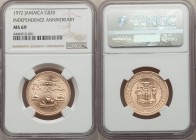 British Colony. Elizabeth II gold 20 Dollars 1972 MS69 NGC, KM61. 10th anniversary of independence. AGW 0.2532 oz.

HID09801242017