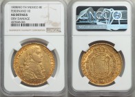 Ferdinand VII gold 8 Escudos 1808 Mo-TH AU Details (Obverse Damage) NGC, Mexico City mint, KM160. Not sure what grading service is talking about in re...