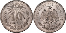Estados Unidos 10 Centavos 1912-M MS66 NGC, Mexico City mint, KM428. A shimmering white untoned coin.

HID09801242017