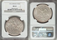 Estados Unidos "Caballito" Peso 1913 MS63 NGC, Mexico City mint, KM453. 

HID09801242017