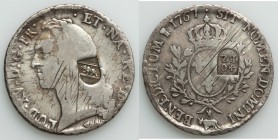 Bern. Canton Counterstamp 40 Batzen ND (1816-1819) VF (adjustments), Pau mint, KM518. 40.6mm. 28.87gm. Counterstamped on France Province of Bearn issu...