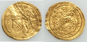 Zurich. Canton 1/2 Ducat 1677 XF (wavy flan), KM99, Fr-467, HMZ-2-1141o. 17.3mm. 0.88gm. From the Allen Moretti Swiss Collection

HID09801242017