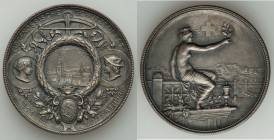 Confederation silver "Winterthur Shooting Festival" Medal 1895 UNC, R-1756b. 45.1mm. 38.52gm. By G. Hantz & H. Wildermuth. EIDGENÖSSISCHES SCHÜTZENFES...