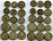 15-Piece Lot of Uncertified Assorted European Minors, 1) German States: Bavaria. Ludwig II Kreuzer 1871 - XF, KM873. 13.7mm. 0.83gm 2) German States: ...
