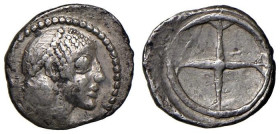 SICILIA Siracusa - Gerone I (478-466 a.C.) Litra - Testa diademata di Arethusa a d.- R/ Ruota - SNG ANS 116 AG (g 0,70)

Status: BB/BB+