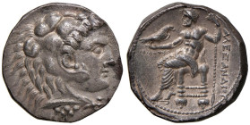 MACEDONIA Alessandro III (336-323 a.C.) Tetradramma (Ake) Testa a d. nella pelle di Leone - R/ Zeus seduto a s. - Price 3292 AG (g 16,81) Con cartelli...