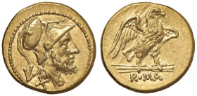 Anonime - 60 Assi (211-208 a.C.) Testa elmata di Marte a d. - R/ Aquila stante a d. - Cr. 44/2 AU (g 3,36) RR

Status: SPL+