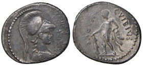 Vibia - C. Vibius Varus - Denario (42 a.C.) Busto elmato di Minerva a d. - R/ Ercole stante a s. - B. 26; Cr. 494/38 AG (g 4,14) Bella patina

Statu...