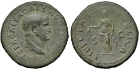 Galba (68-69 a.C.) Asse - Testa a d. - R/ La Libertà stante a s. - RIC 373 AE (g 12,93) RR

Status: BB+