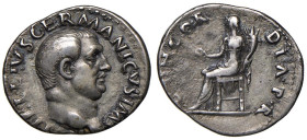 Vitellio (69) Denario - Testa a d. - R/ La Concordia seduta a s. - RIC 271 AG (g 3,39) Minimi graffietti al D/, bella patina di vecchia raccolta

St...