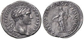 Traiano (98-117) Denario - Testa laureata a d. - R/ L'Equità stante a s.. - RIC 118 AG (g 3,13) Piccole screpolature

Status: qSPL