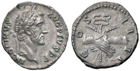 Antonino Pio (138-161) Denario - Testa laureata a d. - R/ Due mani strette intorno a caduceo - RIC 136 AG (g 3,09)

Status: SPL