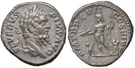 Settimio Severo (193-211) Denario - Testa laureata a d. - R/ Giove stante a s. - RIC 226 AG (g 3,64) Bella patina

Status: SPL+