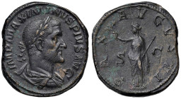 Massimino (235-238) Sesterzio - Busto laureato a d. - R/ La Pace stante a s. - RIC 58 AE (g 24,55) Bellissimo esemplare

Status: SPL