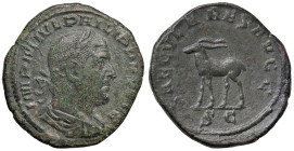 Filippo I (244-249) Sesterzio - Busto laureato a d. - R/ Antilope stante a s. - RIC 161 AE (g 16,29)

Status: BB+