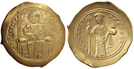 Costantino X (1059-1067) Histamenon nomisma - Cristo seduto in trono di fronte - R/ L'imperatore stante di fronte - Sear 1847 AU (g 4,40)

Status: q...