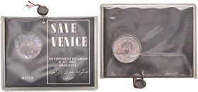 AJMAN 5 Riyals 1971 - KM 27 AG In blister originale Save Venice

Status: FS