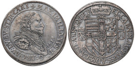 AUSTRIA Landgraviato dell'Alta Alsazia - Massimiliano III (1605-1618) Tallero 1615 - KM 279.1; Dav. 3326 AG (g 28,05) Bella patina con tonalità blu
...