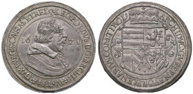 AUSTRIA Tirolo - Leopoldo V (1619-1625) Tallero 1621 - KM 264.5; Dav. 3330 AG (g 28,57) Esemplare in altissima conservazione per il tipo, con rilievi ...