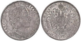 AUSTRIA Francesco Giuseppe II (1848-1916) 2 Fiorini 1859 B - KM 2230; Dav. 22 AG (g 24,70) Patina irregolare

Status: SPL/SPL+