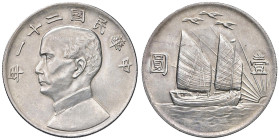 CINA Dollaro anno 21 (1932) - KM Y344; L&M 108 AG (g 26,62) RR Dalla nostra asta 72, non pagata. Minimi graffietti da contatto ma comunque esemplare d...