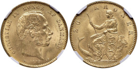 DANIMARCA Christian IX (1863-1906) 20 Kroner 1873 CS - KM 791; Fr. 295 AU In slab NGC MS 65 cod. 6382849-018

Status: MS 65