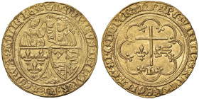 FRANCIA Enrico VI (1422-1453) Saluto d'oro Paris - Fr. 301 AU (g 3,47) Esemplare superbo, perfettamente centrato e con tutti i dettagli visibili

St...