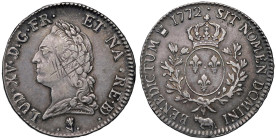 FRANCIA Luigi XV (1715-1774) Ecu 1772 Pau - KM 518; Gad. 323a AG (g 29,23) Bella patina

Status: BB-qSPL