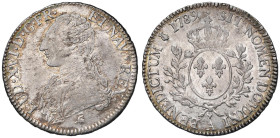 FRANCIA Luigi XVI (1774-1792) Ecu 1789 A - KM 564.1, Gad. 356 AG (g 29,18) Bel metallo lucente con inizio di patina

Status: BB-SPL