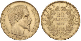 FRANCIA Napoleone III (1852-1870) 20 Franchi 1857 A - KM 781 AU (g 6,44)

Status: SPL-FDC