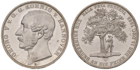 GERMANIA Hannover - Giorgio V (1851-1866) Tallero 1865 - KM 243; Dav. 686 AG (g 18,50) Hairlines. Macchiolina al D

Status: FS