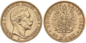 GERMANIA Prussia - Guglielmo II (1888-1918) 20 Marchi 1889 - KM 516; Fr. 3830 AU (g 7,99)

Status: SPL