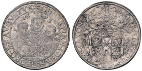 GERMANIA Sassonia - Giovanni Giorgio I e fratelli (1591-1657) Tallero 1597 - KM 15; Dav. 9820 AG (g 29,09) Colpi al D/. Bella patina riposata

Statu...