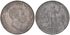 GERMANIA Württemberg - Guglielmo I (1816-1864) Tallero 1833 W - KM 570; Dav. 955 AG (g 29,49) Segni di contatti sui fondi

Status: SPL